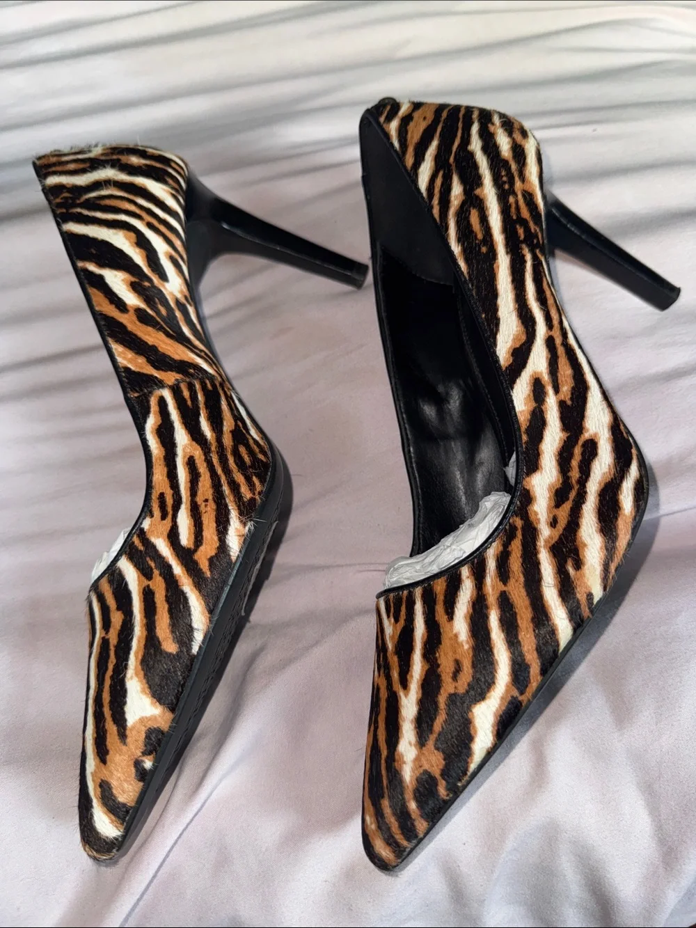 Michael Kors Calfhair Dorothy Pointed-Toe Animal Print Flex Pump Dark Camel